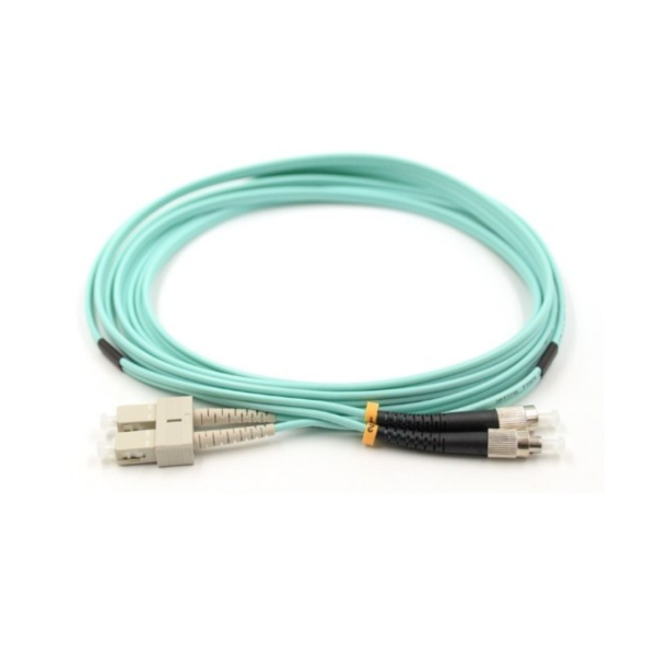 پچکورد فیبر نوری FC-SC OM3 3mm duplex aqua